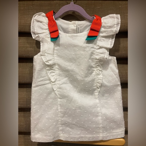 Janie & Jack Outfit Green & White Size 7 - Picture 3 of 8